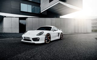Картинка Porsche Cayman, порше, тюнинг, TechArt, белый