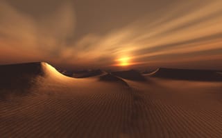 Картинка песок, пейзаж, бархан, пустыня