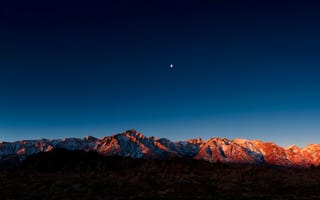 Картинка небо, природа, горі, гряда, зарево