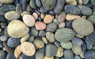 Картинка stones, colorful, yellow, green, blue, grey, round