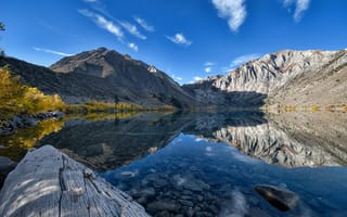 Картинка озеро, Калифорния, California, отражение, горы, Convict Lake