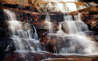 Обои водопад, камни, nature, waterfall, природа