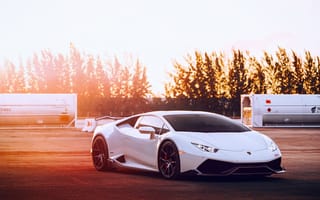 Картинка Lamborghini, Huracan, light, white