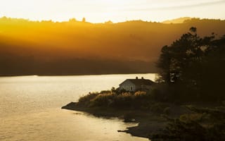 Картинка san mateo, sunset, california, light, lake