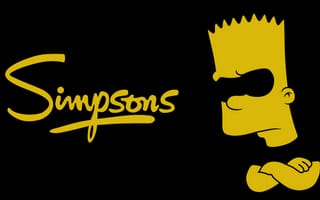 Картинка Черный, The, Желтый, Минимализм, Bart, Симпсоны, Simpsons, Барт