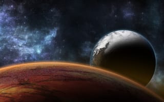 Картинка planet, 2, two, Stars, Sci fi