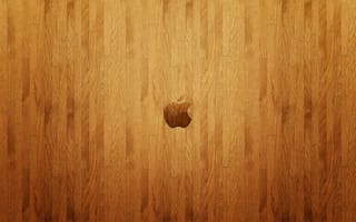 Картинка Logo, wood, wall, Apple