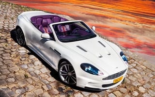 Картинка двухместный, автомобиль-купе, агрессивный внешний вид, аэродинамический обвес кузова, дополнительные воздухозаборники, Aston Martin DBS