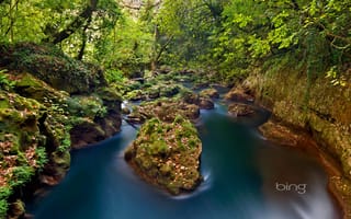 Картинка Thyamis River, лес, Греция, река, Greece, Эпир, камни, Epirus, Ioannina