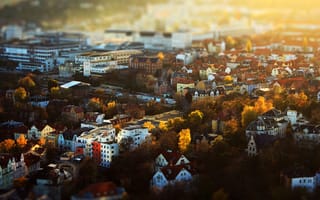 Картинка Deutschland, здания, Тюрингия, панорама, город, Jena, дома, Германия, Йена, осень