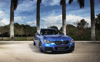 Картинка BMW, F30, tuning, blue, синий, бмв, 3 серия