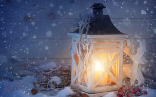 Картинка new year, звезды, свеча, оленей игрушки, фонарь, merry christmas, Новый год, star, lantern, Reindeer toy, cherry, candle, с Рождеством Христовым, вишня