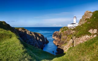 Картинка море, скалы, маяк, Ирландия, Ireland
