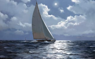 Картинка Ship, naval art, painting, drawing