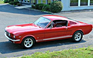 Картинка Muscle car, 1966 год, red, Американский автомобиль, Ford, USA, 1966, масл кар, Mustang, Американка, Мустанг, Ford Mustang, Red mustang, Форд Мустанг