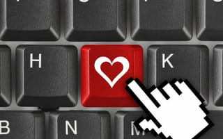 Картинка настроения, курсор, черный, red, красный, клавиатура, heart, love, кнопка, сердце