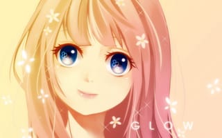 Картинка арт, аниме, девушка, улыбка, цветы, seishiki