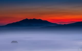 Картинка photo by Miki, рассвет, туман, горы