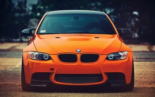 Картинка BMW, M3, взгляд, оранж