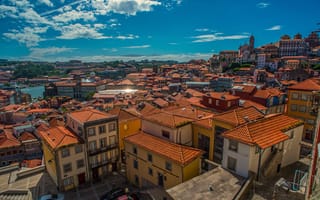Картинка здания, Порту, панорама, дома, Porto, крыши, Португалия, Portugal