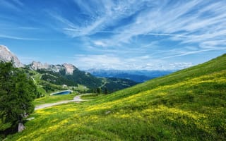 Картинка Небо, Облака, Австрия, Ландшафт, Nassfeld, Гора