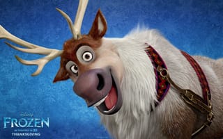 Картинка Frozen, Свен, олень, Disney, Sven, Холодное сердце, мультфильм