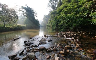 Картинка Природа, Река, Камни, River, Малазия, Malaysia, Nature