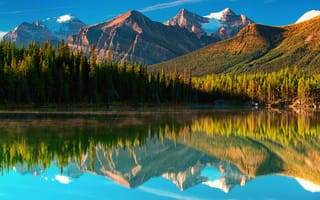 Картинка озеро, лес, горы, Канада, Herbert