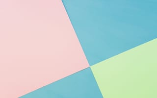 Картинка желтый, абстракция, геометрия, розовый, голубой, линии