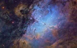 Картинка небо, космос, звезды, телескоп, галактика, туманности, скопления, астрономия