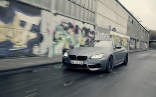 Картинка M6, граффити, BMW, Cabrio, машина, speed, дорога, car