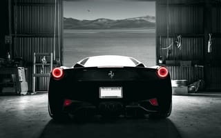 Картинка Ferrari, Italia, dark, 458, car