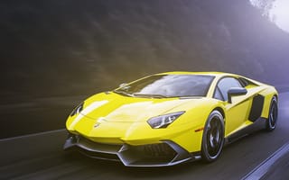 Картинка Lamborghini, жёлтый, LP720-4, Aventador, ламборджини, yellow, авентадор