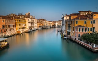 Обои Италия, канал, Panorama, Grand Canal, Венеция, cityscape, channel, Venice, Italy