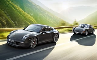 Картинка 911, передок, Porsche, старый и новый, Порше