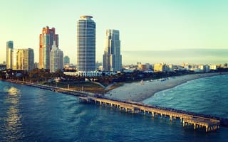 Картинка пляж, океан, florida, Флорида, Miami Beach, Miami, Майами