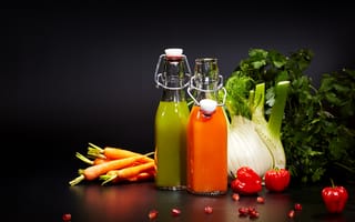 Картинка зелень, сок, напиток, овощи, фрукты