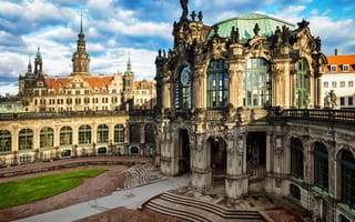 Картинка Dresden, Германия, город, здания, Дрезден, Germany, Deutschland, Altstadt, архитектура, Альтштадт