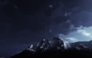 Картинка Mount Aciyu, гора, ночь
