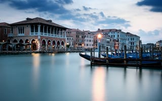 Картинка река, Venice, дома, лодки