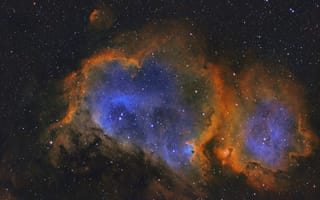 Картинка Душа, IC1848, эмиссионная туманность, в созвездии Кассиопея