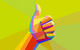 Картинка пальцы, жест, кулак, все хорошо, low poly