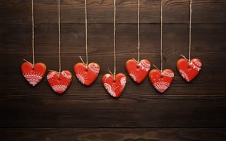 Картинка любовь, Valentine's Day, cookies, red, hearts, romantic, романтика, love, сердечки