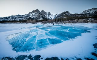 Картинка Jeff Wallace, горы, лёд, трещины, Blue Pyramid