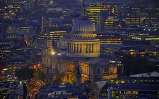 Картинка Собор Святого Павла, Лондон, Англия, панорама