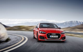 Картинка RS5, German, A5, Drive, Red, RS, Audi, Speed, Road, 2018
