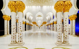 Картинка колонны, архитектура, Мечеть шейха Зайда, Абу-Даби, ОАЭ