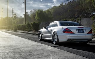 Картинка Mercedes, серебристый, silver, метеллик, SL65, бенц, мерседес, wheels