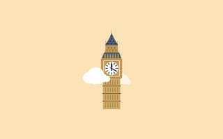 Картинка Биг-Бен, город, Англия, Лондон, башня, облака