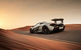 Картинка McLaren, Скорость, Hypercar, Дорога, Пустыня, Supercar, Desert, Road, P1, Speed